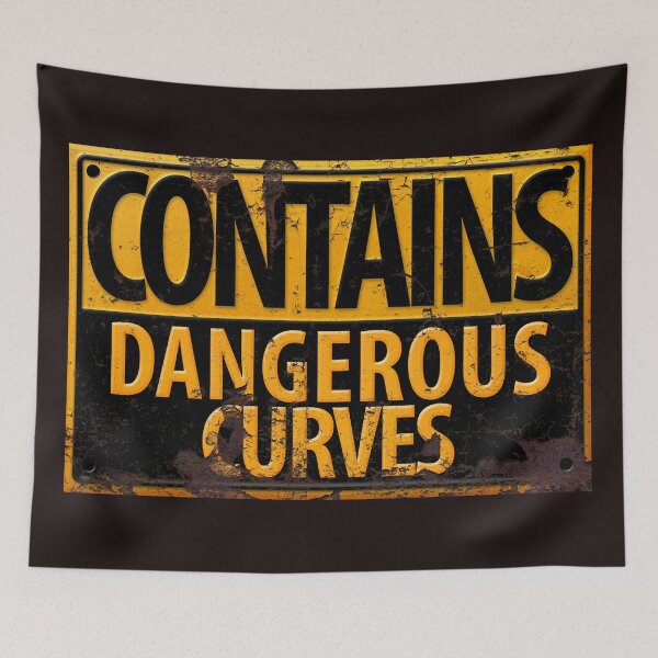 Item preview, Contains Dangerous Curves Warning Sign designed and sold by RedeyeDigital.