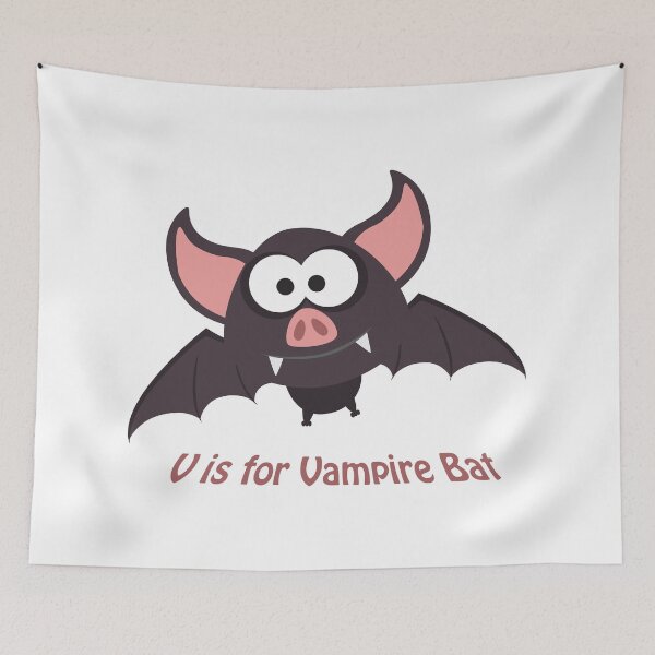 Item preview, V is for Vampire Bat designed and sold by Hedgie Designs.