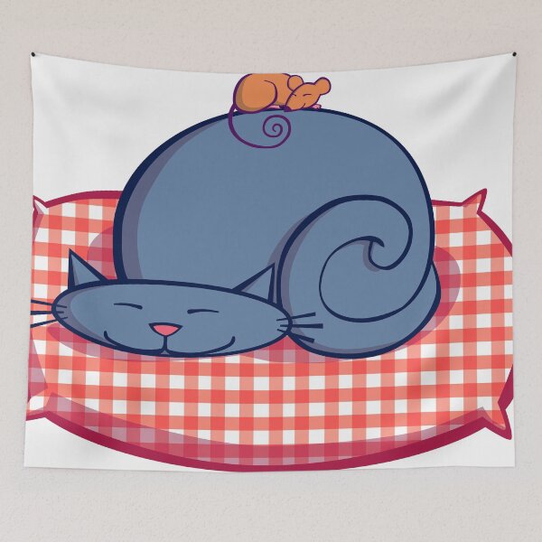 Item preview, Cat & mouse cushion 1 designed and sold by simonmorse.