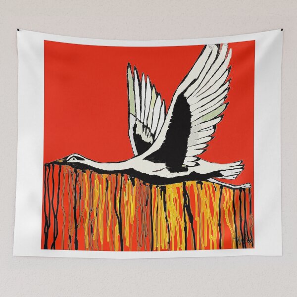 Item preview, Flight of the Egret Red designed and sold by Overthetopsm.