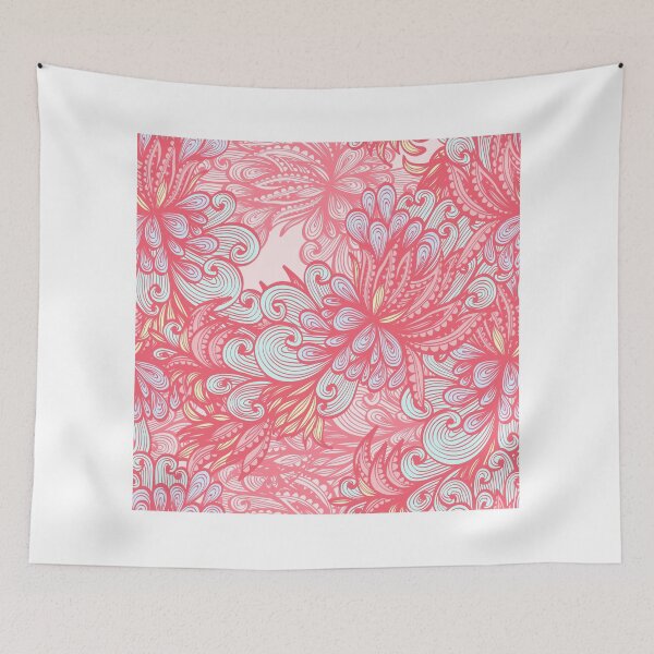 Item preview, Pink floral pattern designed and sold by Patternalized.