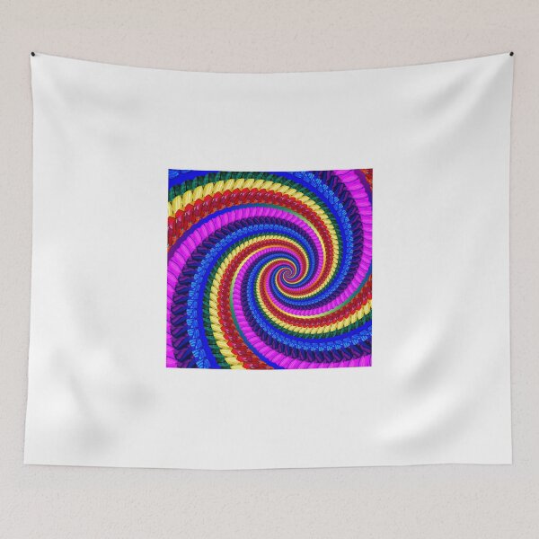 Item preview, Rainbow Psychedelic Spiral Fractal Pattern designed and sold by Pixie Copley LRPS.