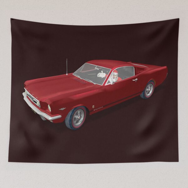 Item preview, Santa Claus Driving Ford Mustang designed and sold by Mythos57.