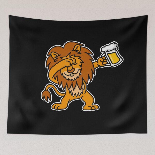 Item preview, Dab dabbing Lion beer Dutch King's day king lions designed and sold by LaundryFactory.