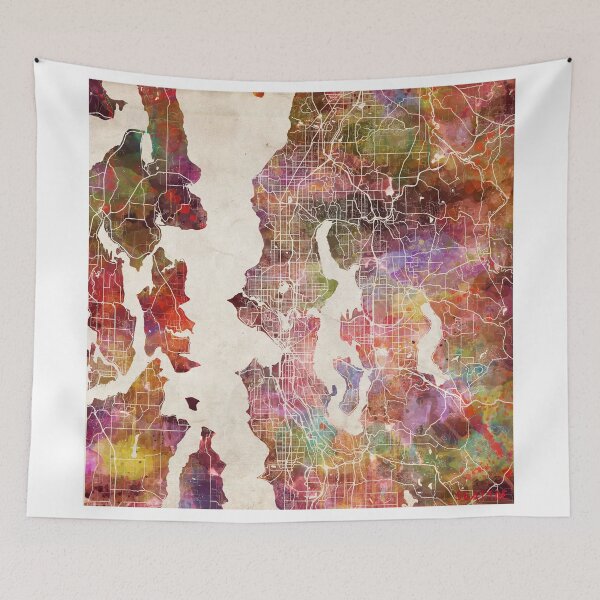Item preview, Seattle Map designed and sold by MapMapMaps.