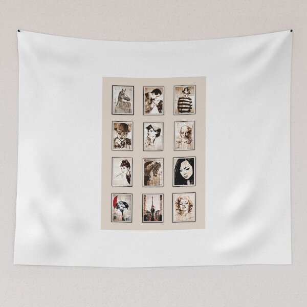 Item preview, old book drawing famous people cal designed and sold by Krzyzanowski Art.