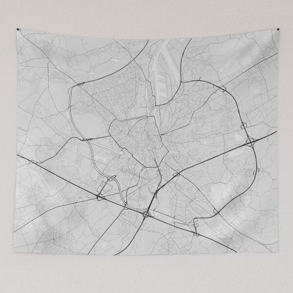 Item preview, Ghent, Belgium Map. (Black on white) designed and sold by Graphical-Maps.