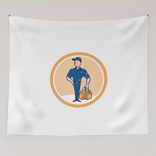 Item preview, Paramedic Holding Bag Circle Cartoon designed and sold by patrimonio.