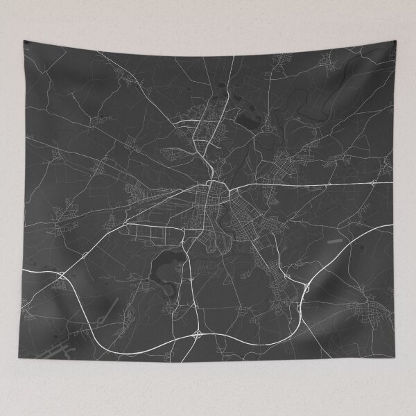 Item preview, Plzen, Czech Republic Map. (White on black) designed and sold by Graphical-Maps.