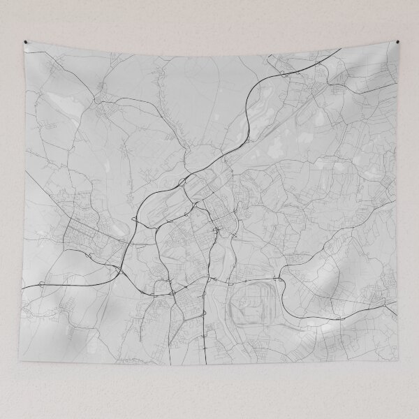 Item preview, Ostrava, Czech Republic Map. (Black on white) designed and sold by Graphical-Maps.