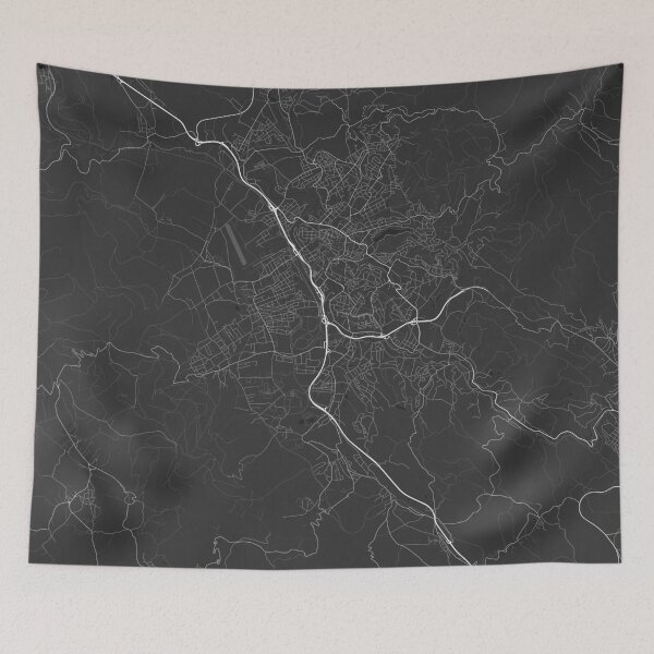 Item preview, Liberec, Czech Republic Map. (White on black) designed and sold by Graphical-Maps.