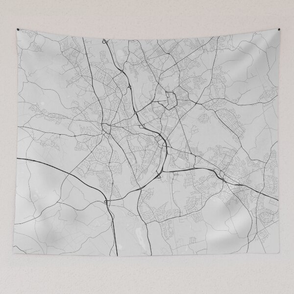 Item preview, Stoke, England Map. (Black on white) designed and sold by Graphical-Maps.