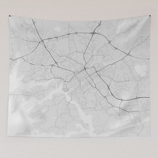 Item preview, Turku, Finland Map. (Black on white) designed and sold by Graphical-Maps.