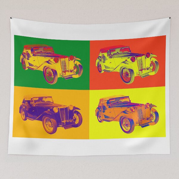 Item preview, Colorful Mg Tc Antique Car Pop Art designed and sold by KWJphotoart.