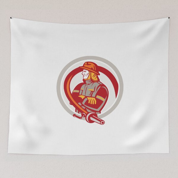 Item preview, Fireman Firefighter Standing Folding Arms Circle designed and sold by patrimonio.