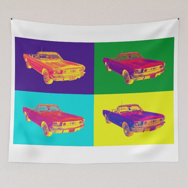 Item preview, 1965 Ford Mustang Convertible Pop Art Design designed and sold by KWJphotoart.