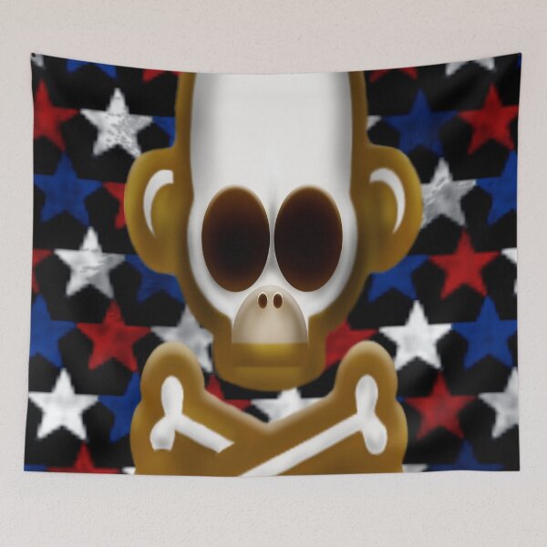 Item preview, monkey skull and bones designed and sold by yvonne willemsen.