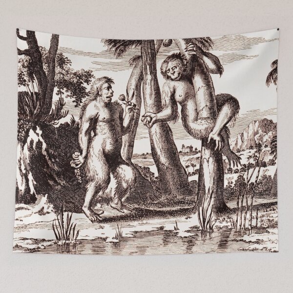 Item preview, Adam and Eva vintage engraving designed and sold by Krzyzanowski Art.