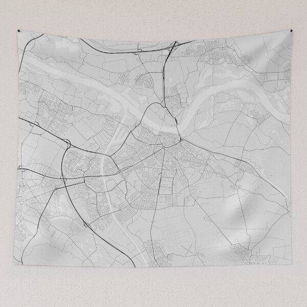 Item preview, Nijmegen, Netherlands Map. (Black on white) designed and sold by Graphical-Maps.
