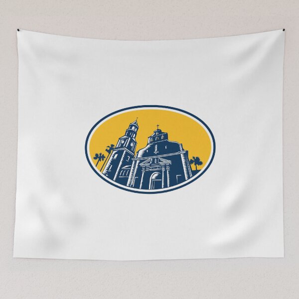 Item preview, Cathedral Basilica of St. Augustine Woodcut Retro designed and sold by patrimonio.