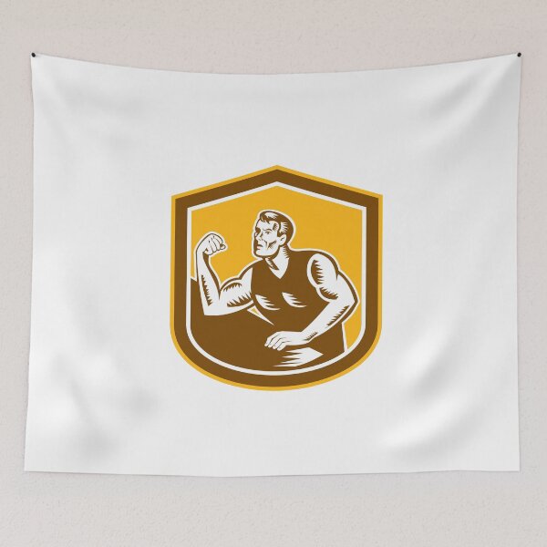 Item preview, Arm Wrestling Champion Woodcut Shield designed and sold by patrimonio.