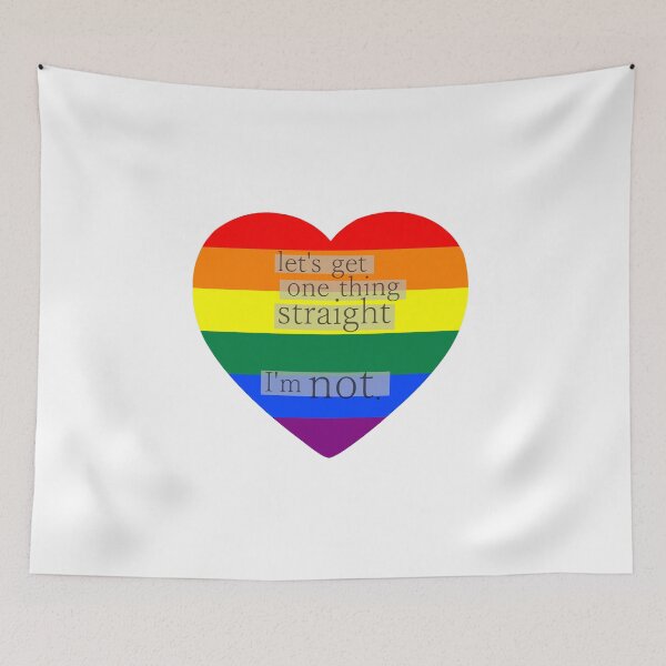 Item preview, Let's get one thing straight, I'm not - LGBT heart flag designed and sold by Margotte.