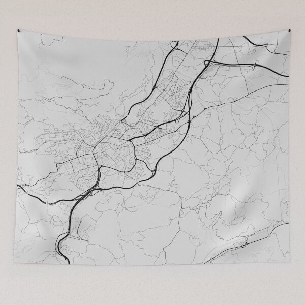 Item preview, Oviedo, Spain Map. (Black on white) designed and sold by Graphical-Maps.