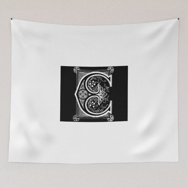 Item preview, Old print ornament letter E designed and sold by Krzyzanowski Art.