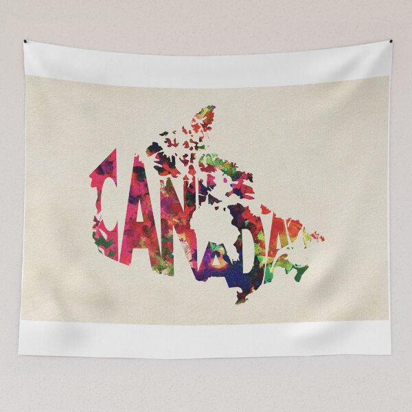 Item preview, Canada Typographic Watercolor Map designed and sold by A Deniz Akerman.