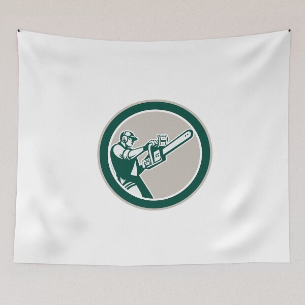 Item preview, Lumberjack Tree Trimmer Arborist Chainsaw Circle designed and sold by patrimonio.