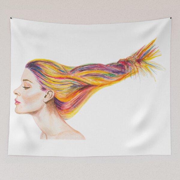 Item preview, Girl With Colorful Hair designed and sold by Joanna Albright.