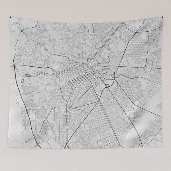 Item preview, Curitiba, Brazil Map. (Black on white) designed and sold by Graphical-Maps.