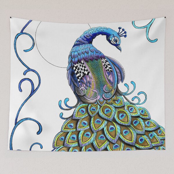 Item preview, "Peacock Wonder" designed and sold by Winterberry  Farm Studio.