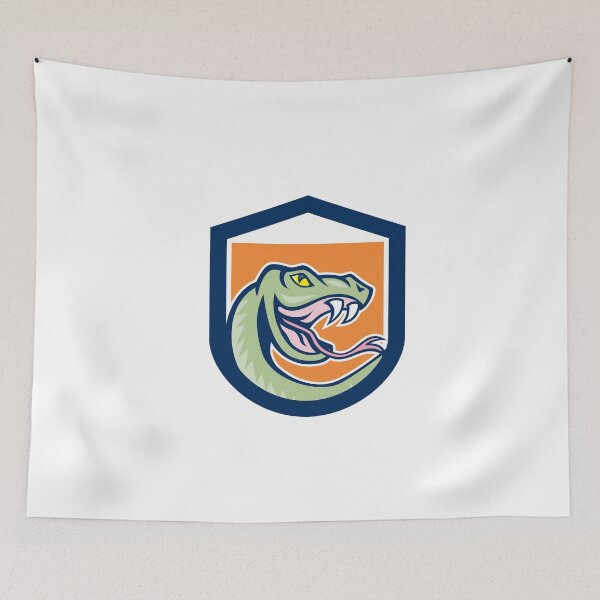 Item preview, Rattle Snake Head Shield Cartoon designed and sold by patrimonio.