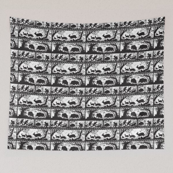 Item preview, Bavarian Forest Scenes Deer and Wild Boar designed and sold by AntiqueImages.