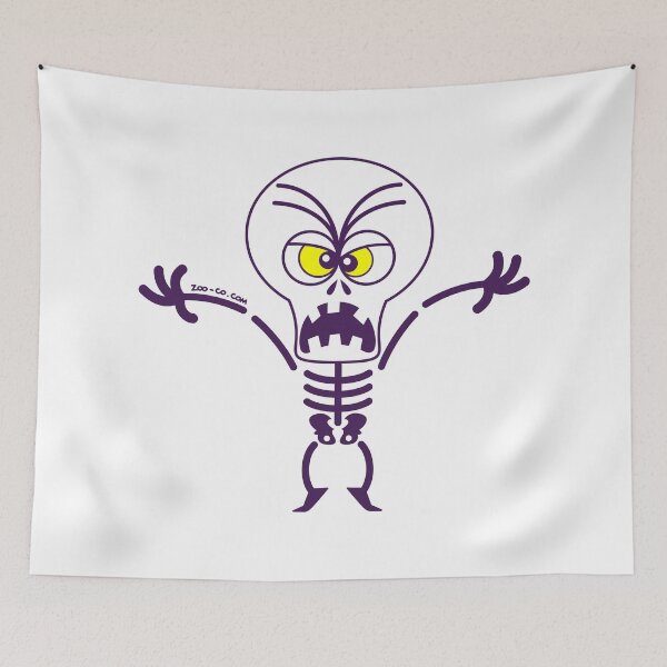 Item preview, Scary Halloween Skeleton Emoticon designed and sold by Zoo-co.