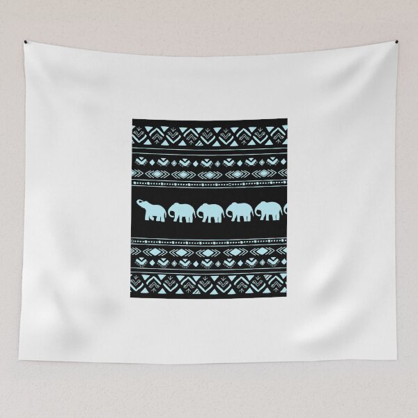 Item preview, Black and Blue Elephant Outline designed and sold by Madeline Margaret.