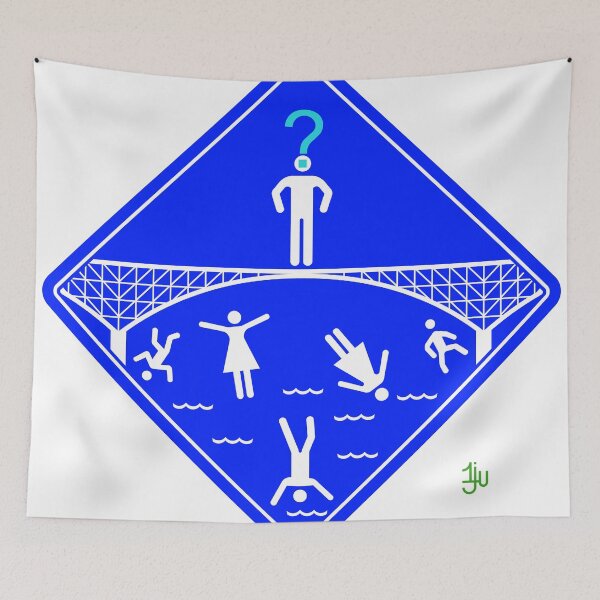 Item preview, Jump Off Bridge Boy Invert designed and sold by onejyoo.