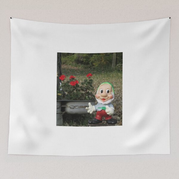 Item preview, Happy Dwarf with Geraniums designed and sold by TippyToes.