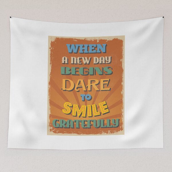 Item preview, Motivational Quote Poster. When a New Day Begins Dare to Smile Gratefully. designed and sold by sibgat.