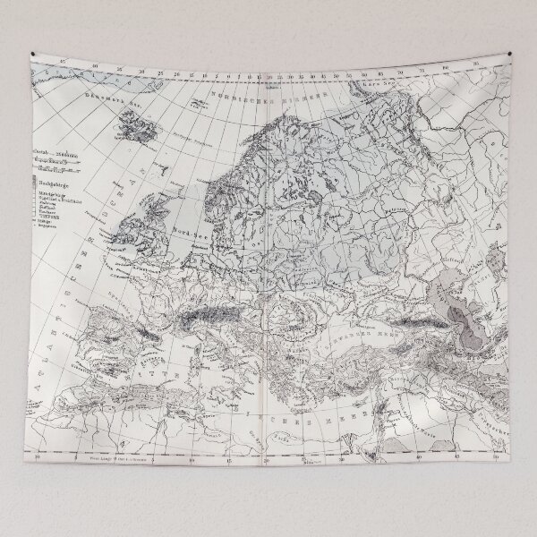 Item preview, Europa, eis age old map from 1884 designed and sold by Krzyzanowski Art.