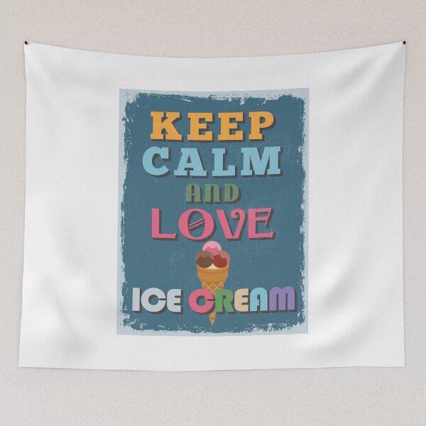 Item preview, Motivational Quote Poster. Keep Calm and Love Ice Cream. designed and sold by sibgat.
