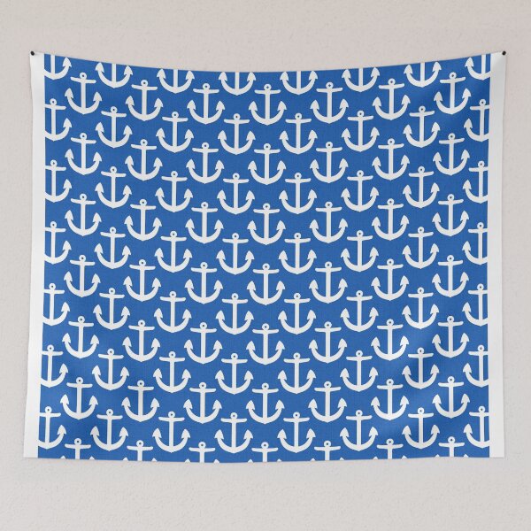 Item preview, Blue with White Anchors Pattern designed and sold by Greenbaby.
