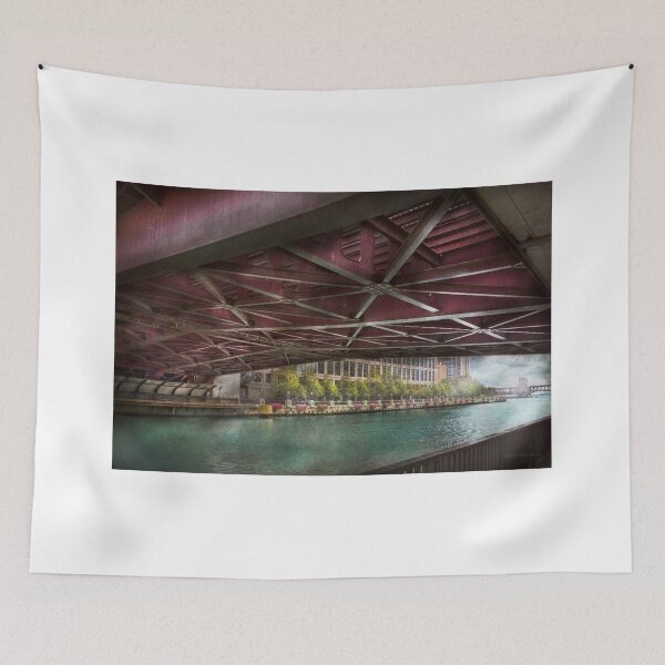 Item preview, City - Chicago, IL - Underneath the William P Fahey Bridge  designed and sold by Mike Savad Photography.