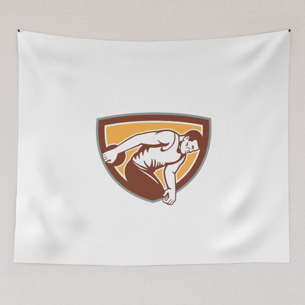 Item preview, Discus Thrower Shield Retro designed and sold by patrimonio.