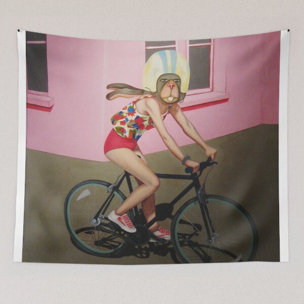 Item preview, conejo en bicicleta 2013 designed and sold by AdriZarate.