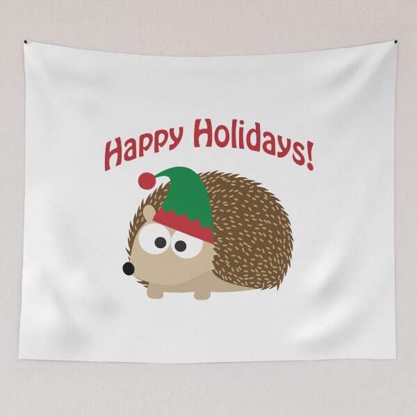 Item preview, Happy Holidays! Hedgehog elf designed and sold by Hedgie Designs.