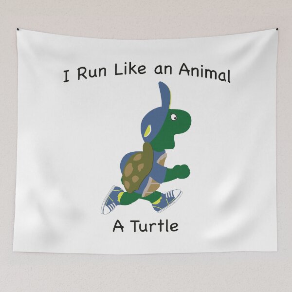 Item preview, I Run Like an Animal - A Turtle (blue) designed and sold by Hedgie Designs.
