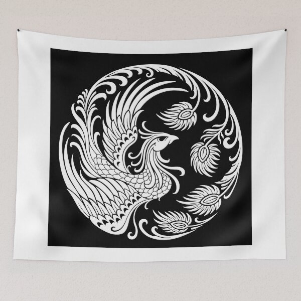 Artikelvorschau, Traditional White Chinese Phoenix Circle entworfen und verkauft von JeffBartels.