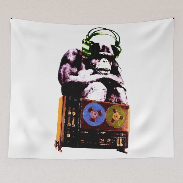 Item preview, popart monkey - radio monkey designed and sold by Krzyzanowski Art.